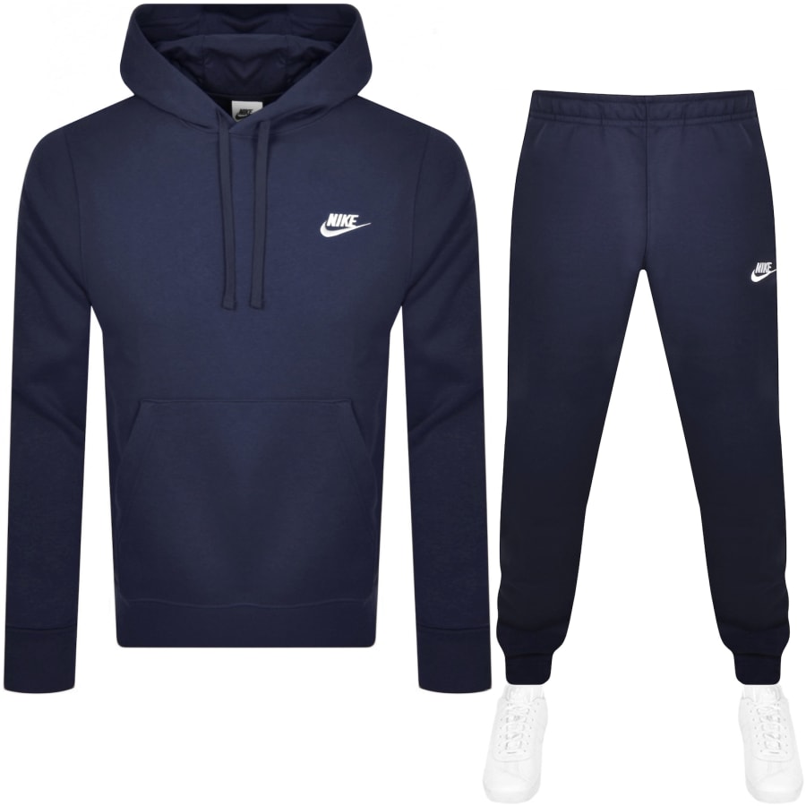Grey and blue nike tracksuit sales